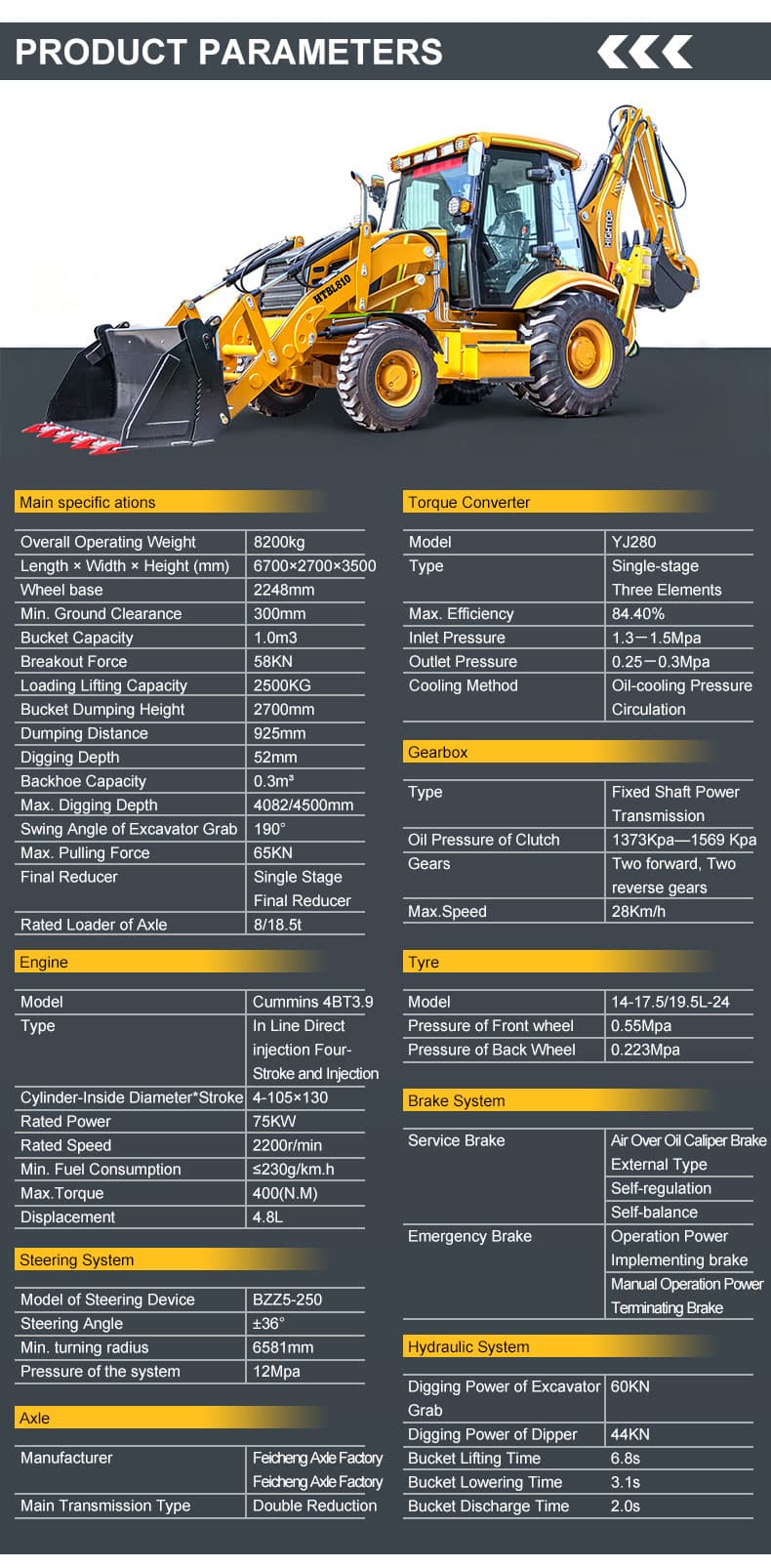 hightop-htbl810-backhoe-loader-technical-specifications hightop-htbl810-backhoe-loader-technical-specifications