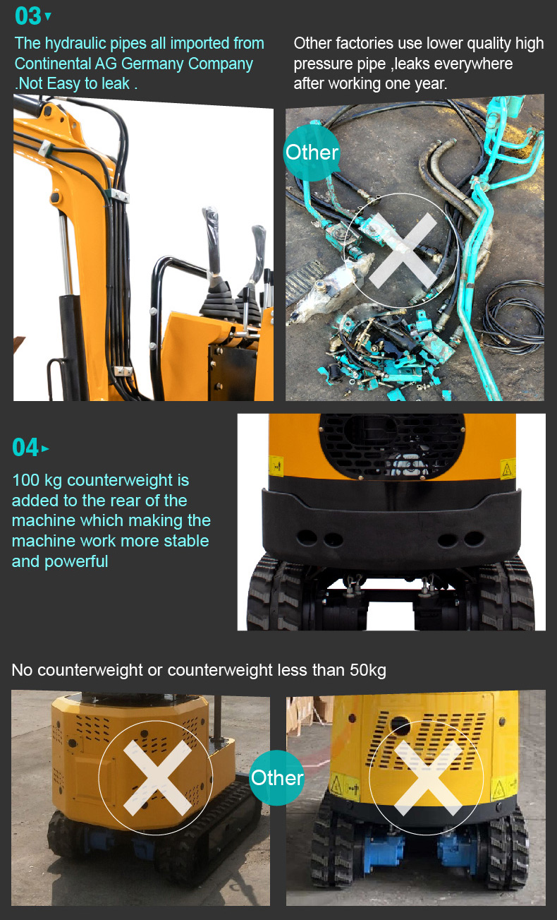1тонный мини экскаватор HT10B