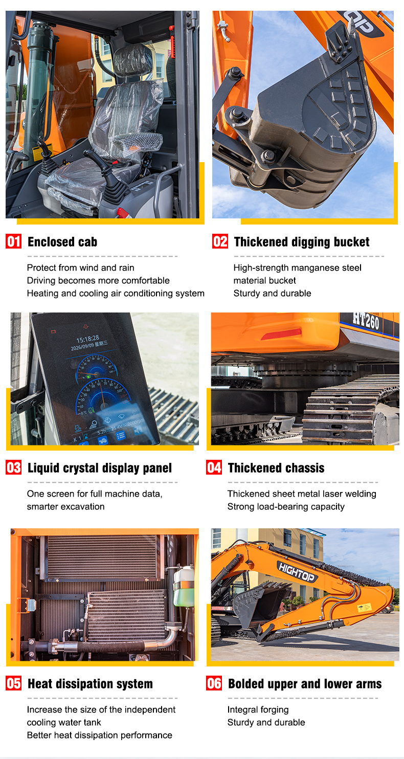 hightop-ht260-crawler-excavator-key-features