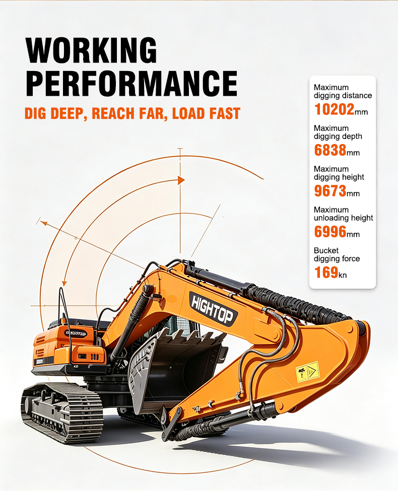 hightop-ht260-excavator-working-performance
