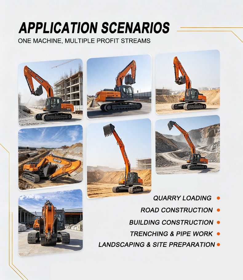 hightop-ht260-excavator-application-scenarios