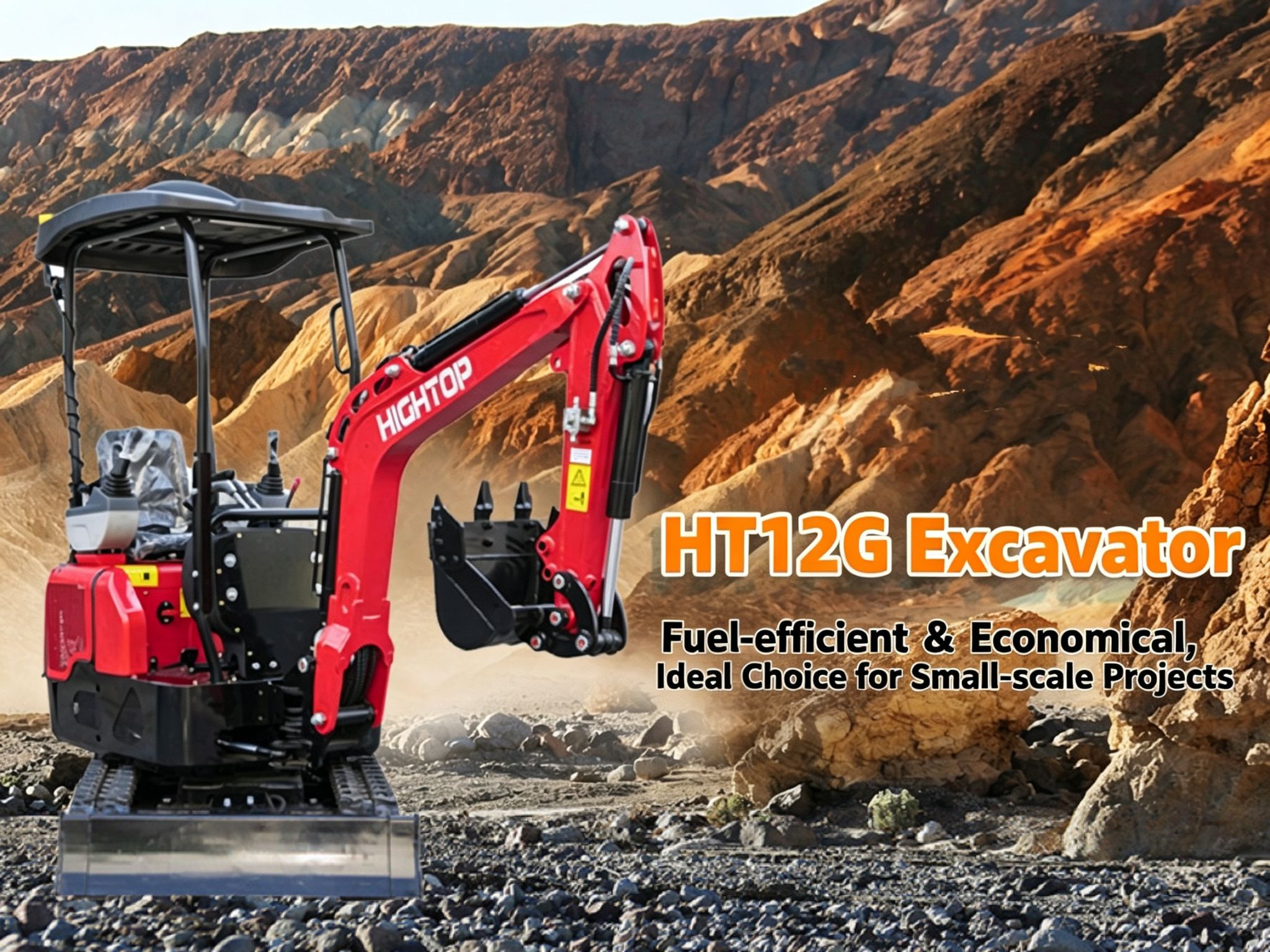 HT12G 1.2T Mini Excavator Reliable Power Designed for Confined Job Sites.jpg